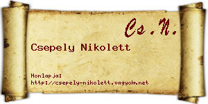 Csepely Nikolett névjegykártya